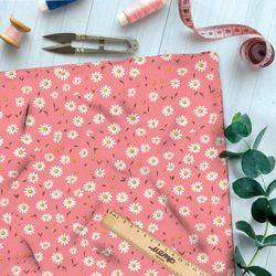 Ткань премиум Оксфорд 600D мелкие ромашки