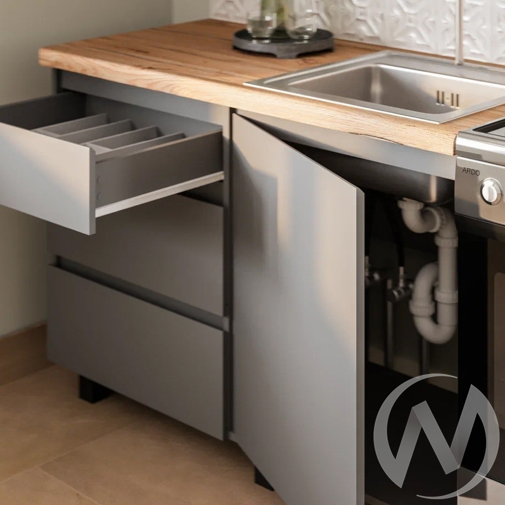 Кухня Асти 1;6 (графит/дуб кера)