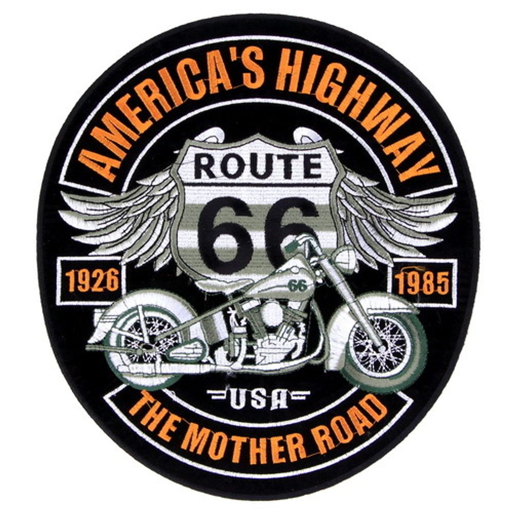 Нашивка Route 66 - America`s Highway (230X260)