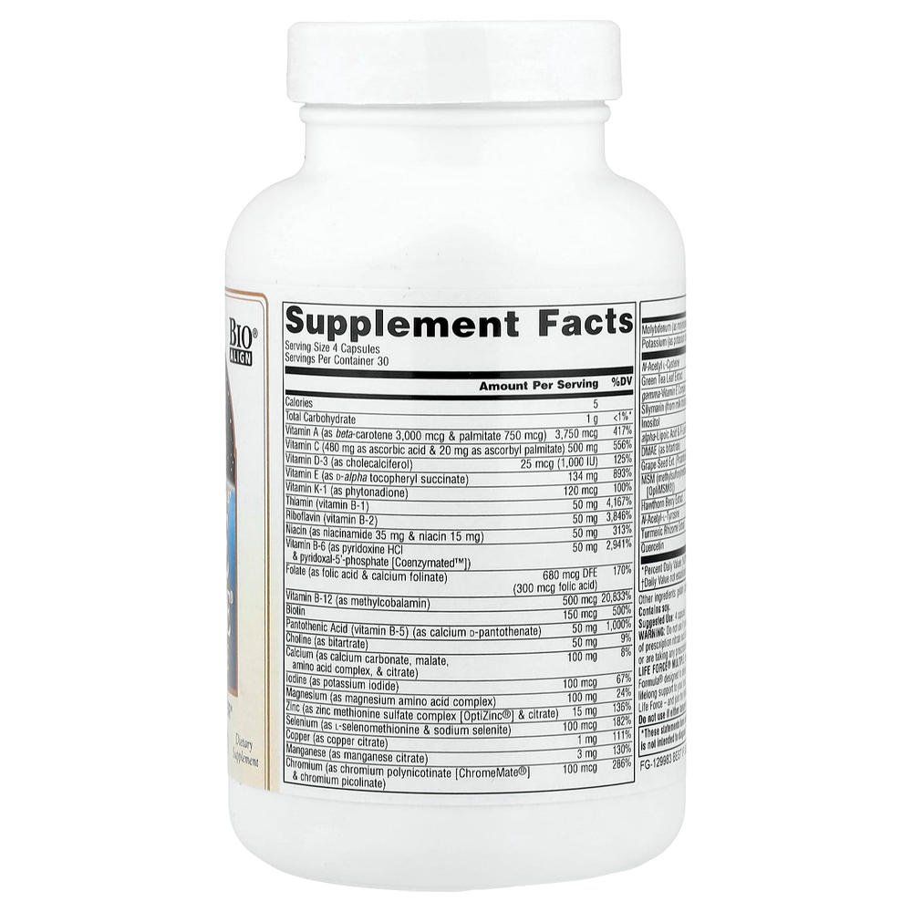 Source Naturals, Мультивитамины Life Force, без железа, 120 капсул