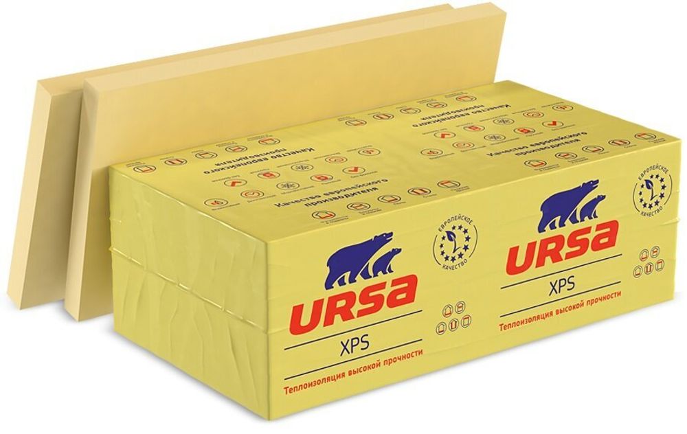 Плиты экструзионные УРСА 1180х580х50  (8/уп/0273760м3)