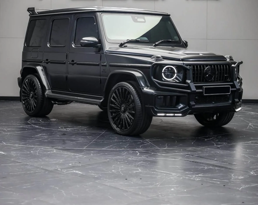 Серебряная дуга переднего бампера и воздухозаборники для Mercedes-Benz G63 AMG 2024+ W465 Гелик кенгурятник защита бампера