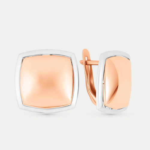 Женские серьги из розового золота 585 пробы без вставок (арт. 221863)