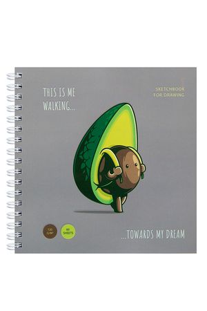 Скетчбук 60л., 150*150 "Avocadreams", на гребне