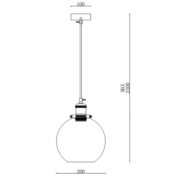 Подвесной светильник Imperium Loft Clear Glass Sphere Cloche 191634-22