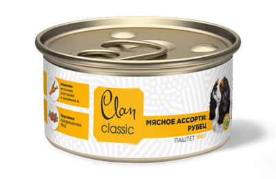 Clan Classic (рубец) - консервы для собак (мясное ассорти)