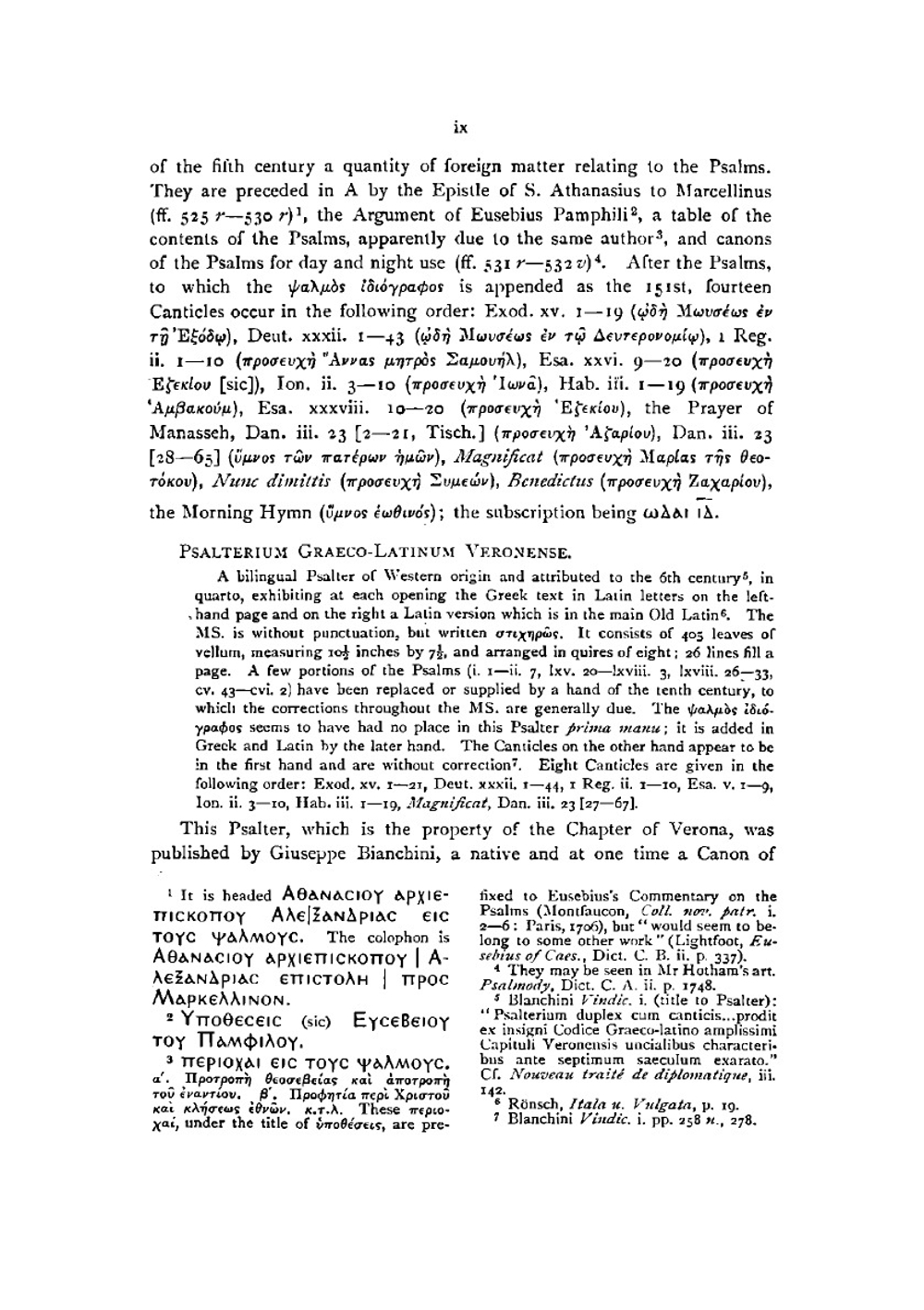 The Psalms in Greek according to the Septuagint, with the Canticles | Henry Barclay Swete