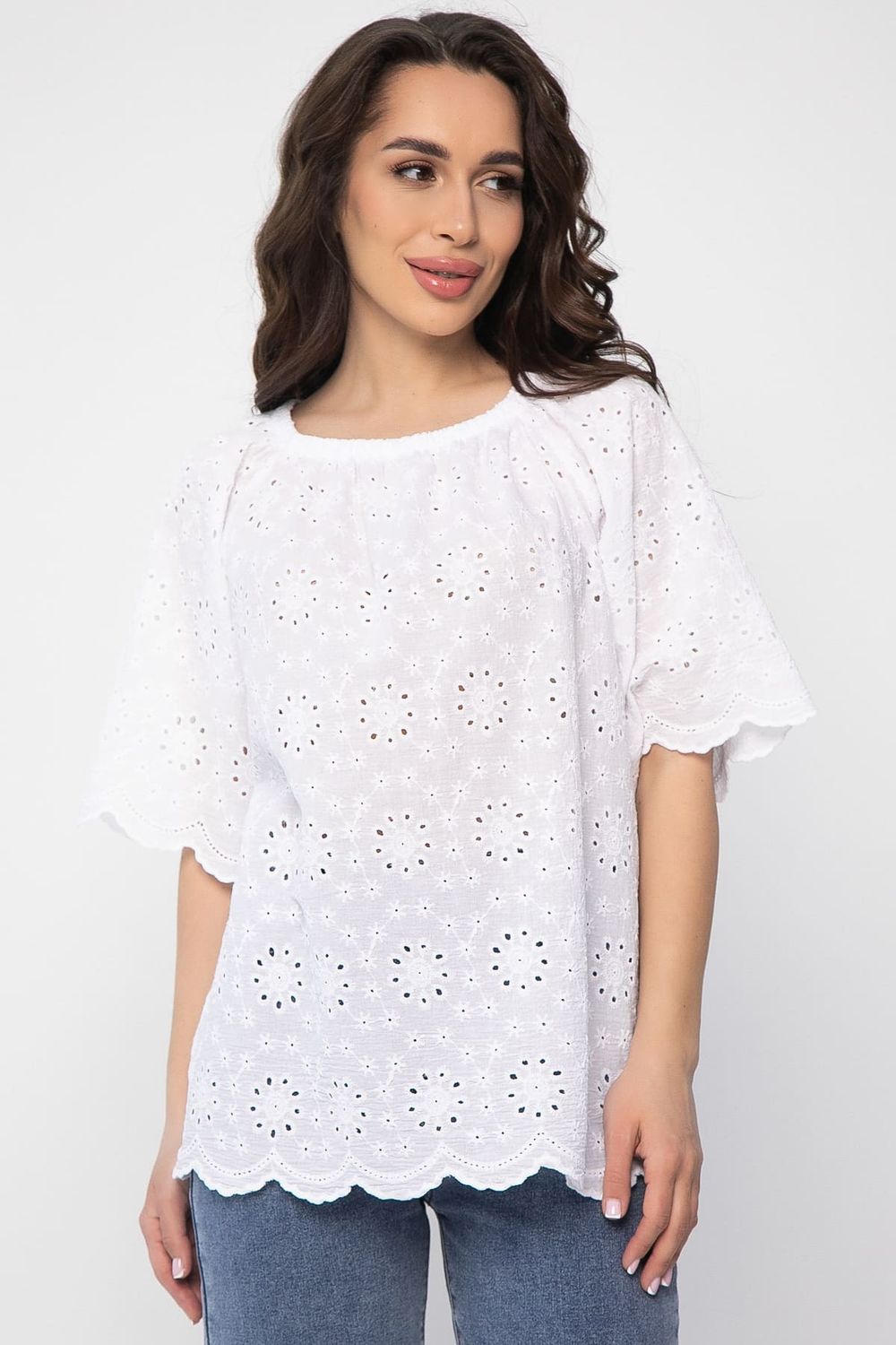 Блуза Воздушная (белая) Б13571-2М LT Collection