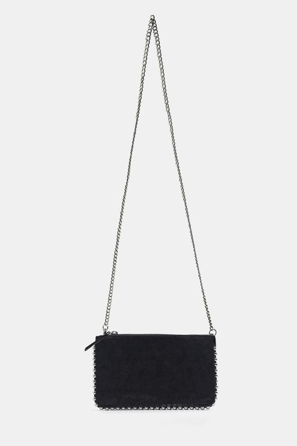 ZARA СУМКА С ЗАКЛЕПКАМИ, ЧЕРНЫЙ
