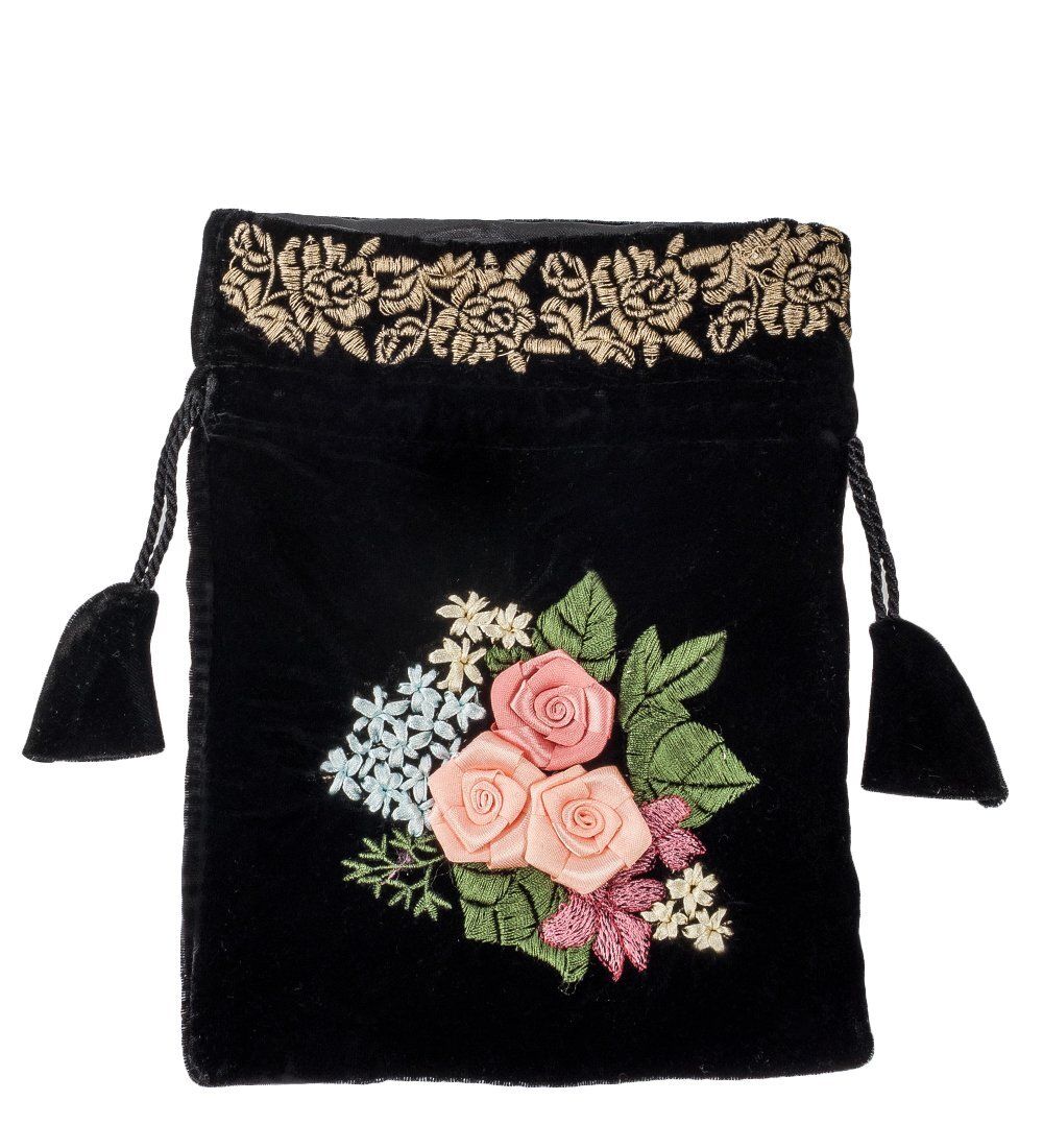 LK-19 Мешочек из вельвета «Магия цветов»