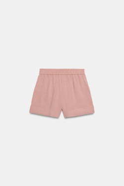 ZARA ШОРТЫ С ОТВОРОТАМИ, РОЗОВЫЙ