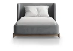 Кровать Basic спальное место 90*200 см (серый, антивандальная)