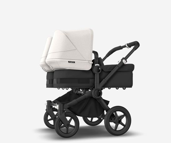 Коляска для двойни 2 в 1 Bugaboo Donkey 5 Twin Misty white/Midnight black/Black