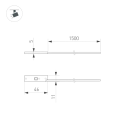 Коннектор питания MAG-MICROCOSM-CON-POWER-1500 (BK) (Arlight, IP20 Пластик) 062271