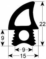 Уплотнение двери UNOX GN1000 (GN1006, GN1000BO, GN1110А2) 1 метр