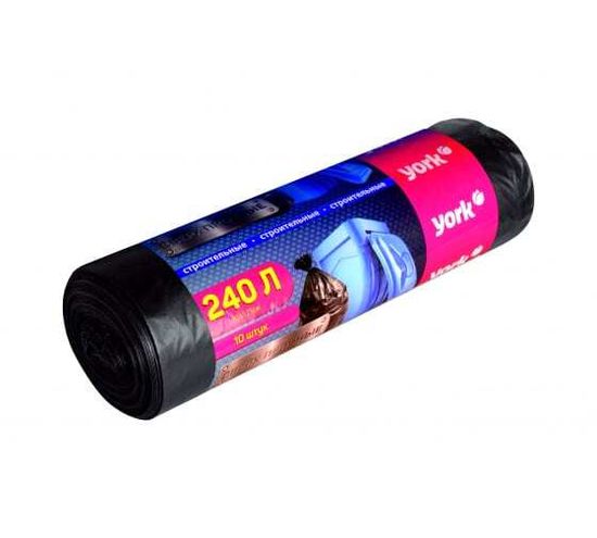 Мешки для мусора YORK ,240л,10 шт рулон