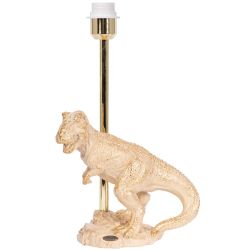 Настольная лампа Динозавр Тирекс Бронза с абажуром 38 Молоко