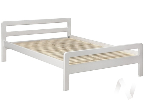 Кровать Массив 0;9Н (снег лак)