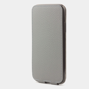 Чехол для iPhone X/XS из натуральной кожи теленка, cтального цвета