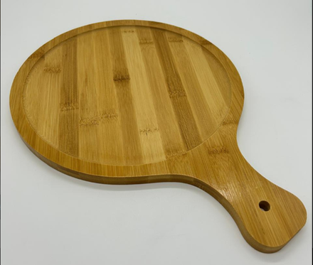 Доска деревянная круглая с ручкой 39*27*1,5см