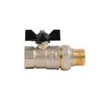 Кран шаровый со сгоном 3/4" бабочка с биркой LD Pride