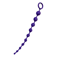 Фиолетовая силиконовая анальная цепочка 35см ToyFa ToDo Grape 356005