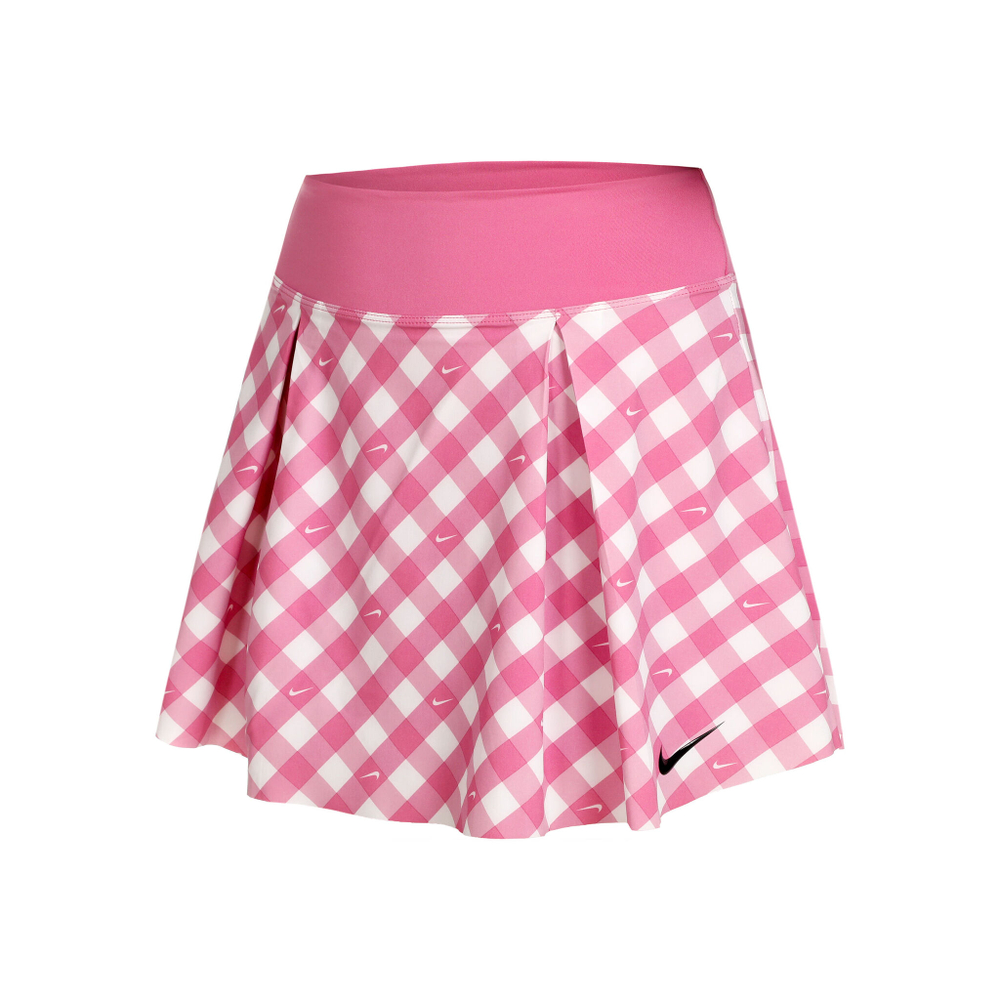Женская теннисная юбка Nike Dri-Fit Club Regular Printed Skirt Women - Pink, White