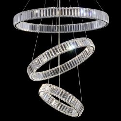 Citilux Чезаре CL338381 LED Люстра хрустальная с пультом Хром