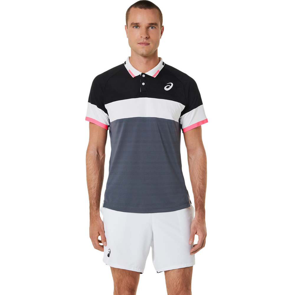Мужское теннисное поло ASICS Match Polo Men - Black, Red