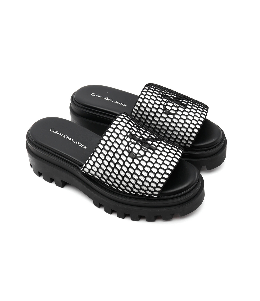 Шлепанцы TOOTHY COMBAT CALVIN KLEIN JEANS - черный(YW0YW00950)