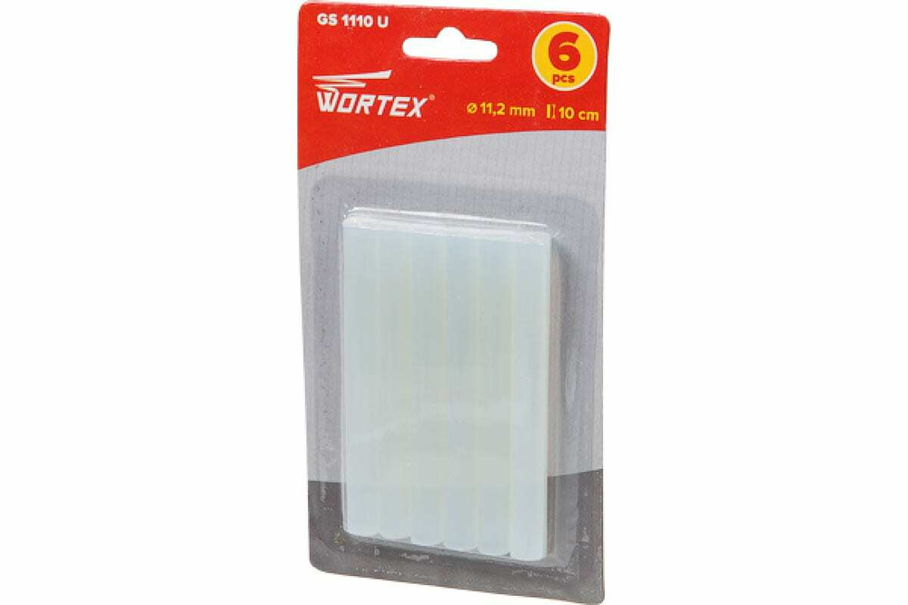 Стержень клеевой прозрачный 6 шт, 11.2x100 мм WORTEX GS1110U00011