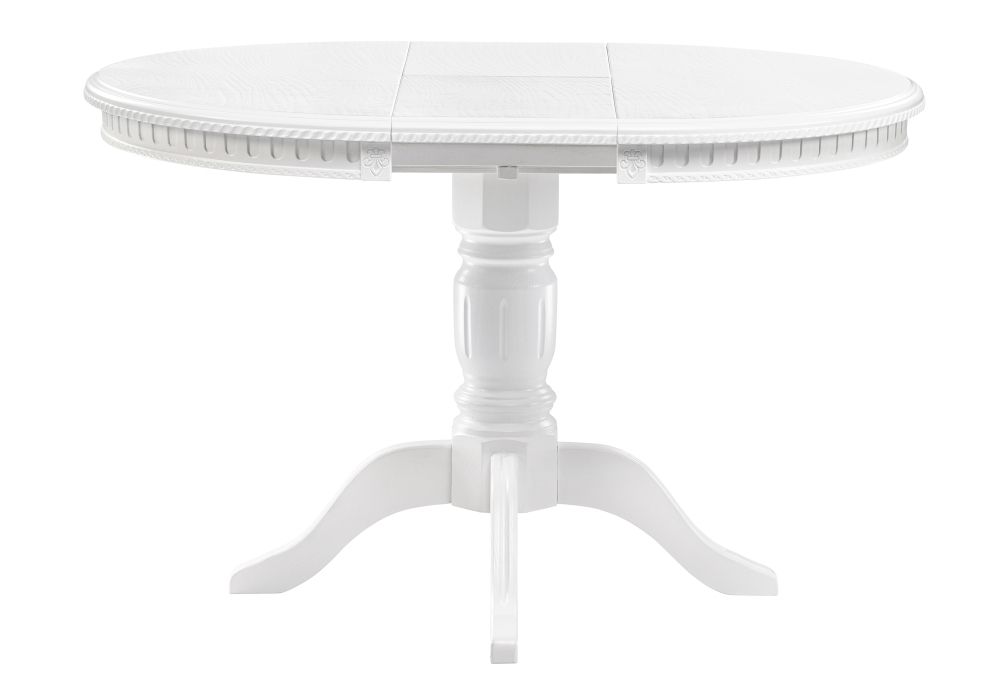 Деревянный стол Долерит 90(120)х90х76 белый / белый