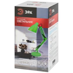 Настольный светильник ЭРА N-123-E27-40W-GR Е27 с основанием зеленый | Настольные светильники под лампу