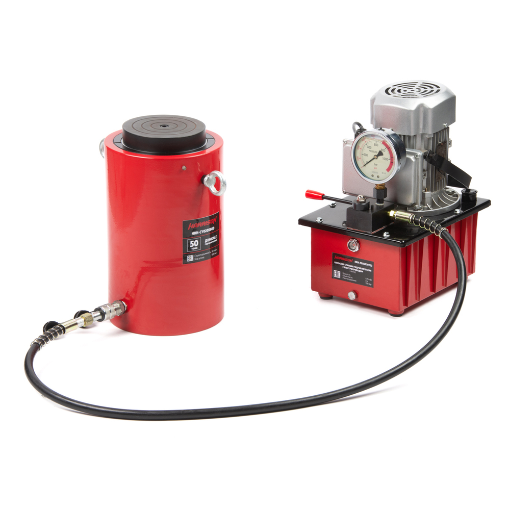 HRH-CY0205600 Гидравлический цилиндр (домкрат), многоступенчатый, однополостной 50 т, ход 600 мм