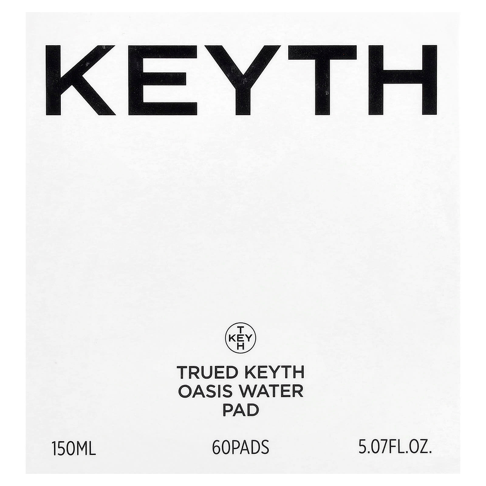 KEYTH, Trued Oasis Water Pad, увлажняющие диски, 60 шт., 150 мл (5,07 жидк. унции)