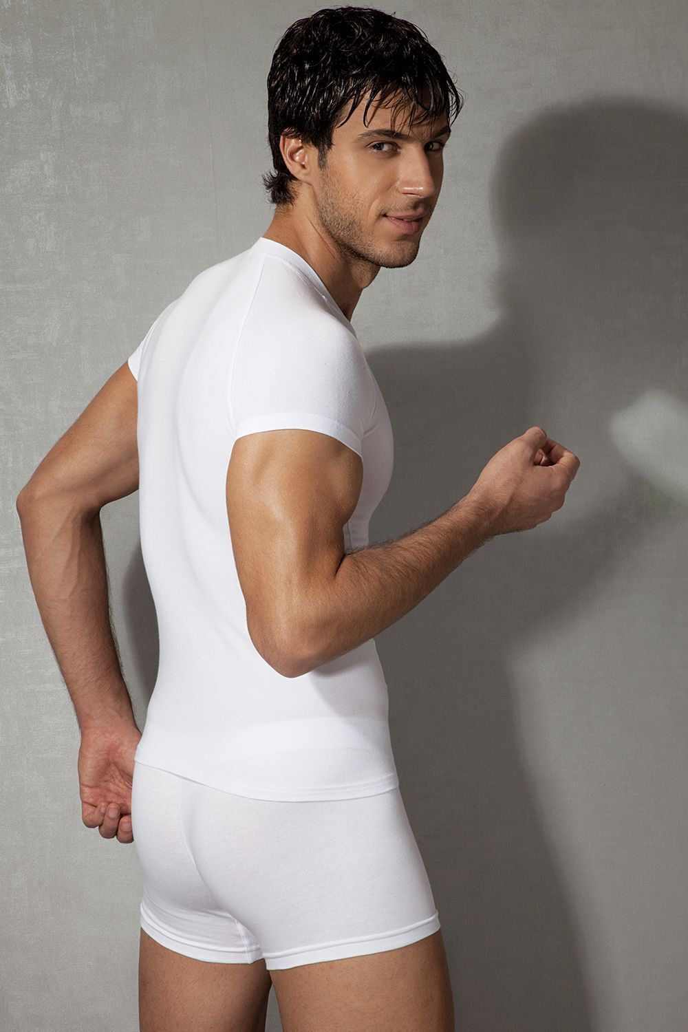 Футболка из хлопково-модальной ткани Doreanse Essentials (Размер: M) (Цвет: темно-синий)