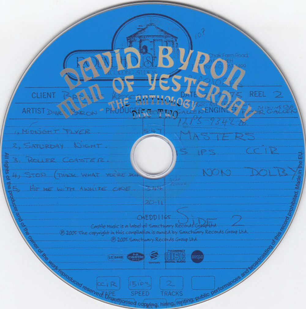 David Byron / Man Of Yesterday - The Anthology (2CD)