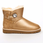 Угги Mini Bailey Button Bling Soft Gold