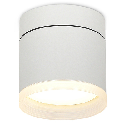 Светильник накладной,  поворотный,  GX53,  D84xH85мм,  IP20,  белый,  без лампы