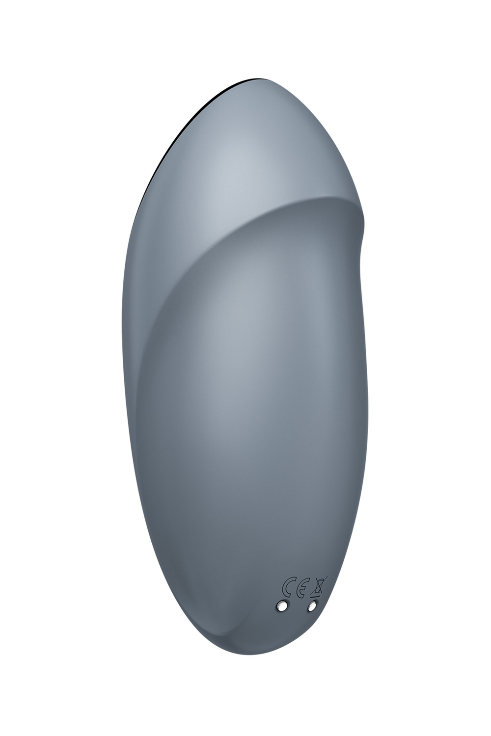 Вибромассажер Satisfyer Tap & Climax 1, силикон, серо-голубой, 11 см