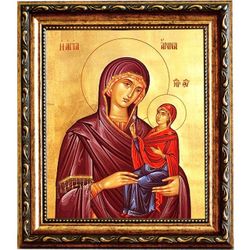 Анна праведная, мать Пресвятой Богородицы. Икона на холсте.