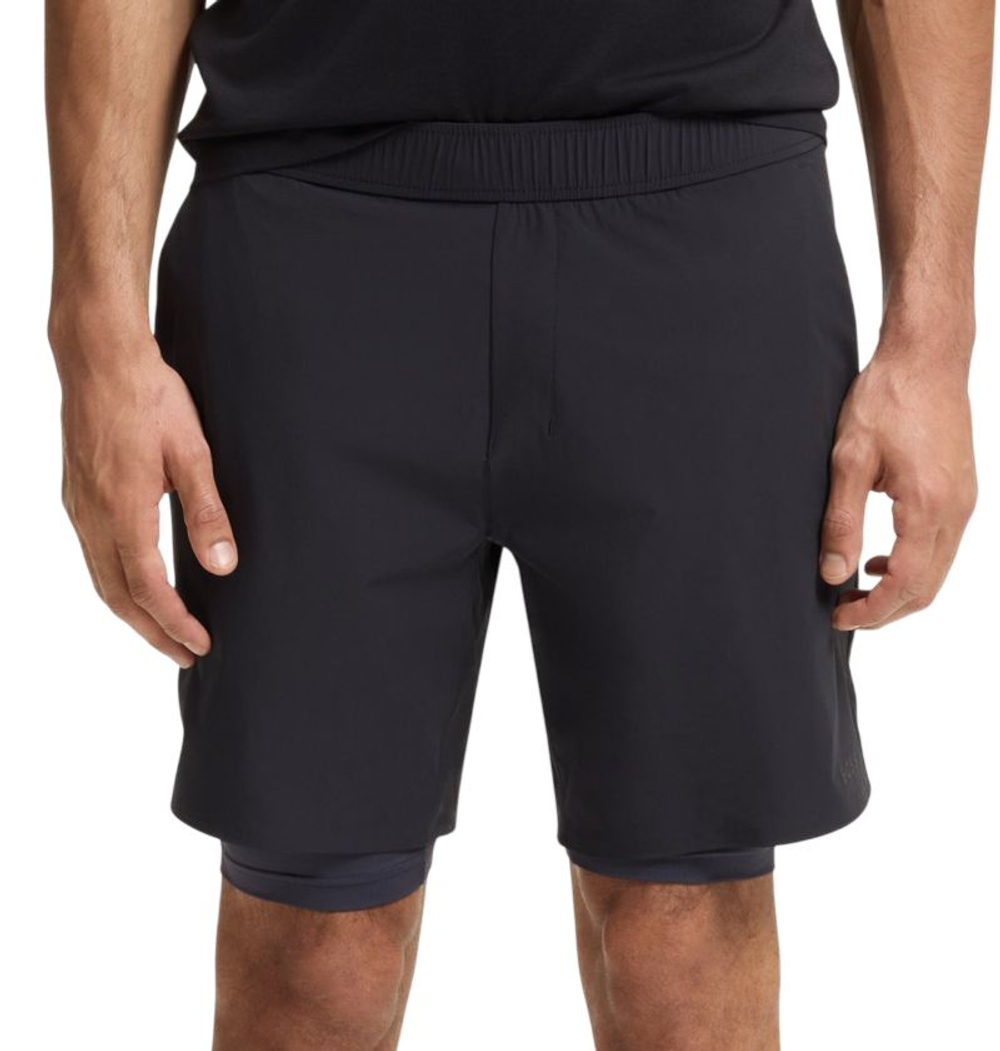 Мужские теннисные шорты BOSS Active Move 2in1 - dark blue