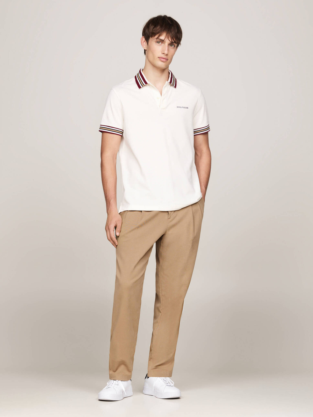 Поло Tommy Hilfiger - белый(MW0MW33187)