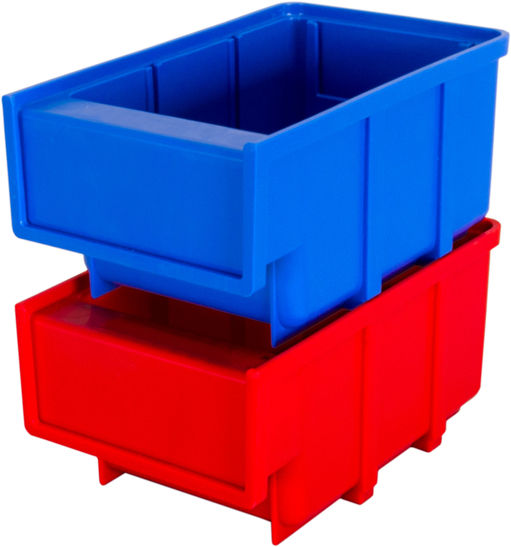 Ящик сплошной 170×105×80 мм, объем 1.43 л., арт.: 6001, синий, код: 10458