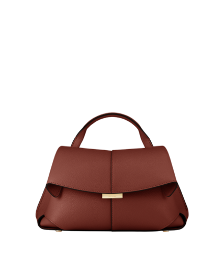 POLENE СУМКА CYME MINI, КРАСНОВАТО-КОРИЧНЕВЫЙ