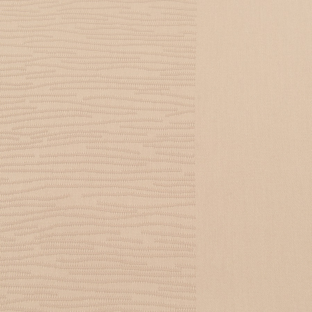 Скатерть жаккардовая бежевого цвета из хлопка с вышивкой из коллекции essential, 180х260 см