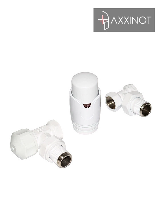 Угловой набор подключения 1/2 Axxinot с термоголовкой Delta