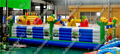 Коммерческий надувной батут "Радужный город 2" 12*6*3 м