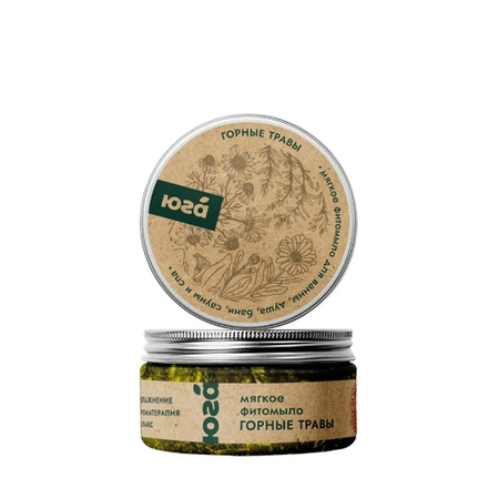 Мягкое фитомыло Горные травы ЮГ, 180г, ТМ ЮГА