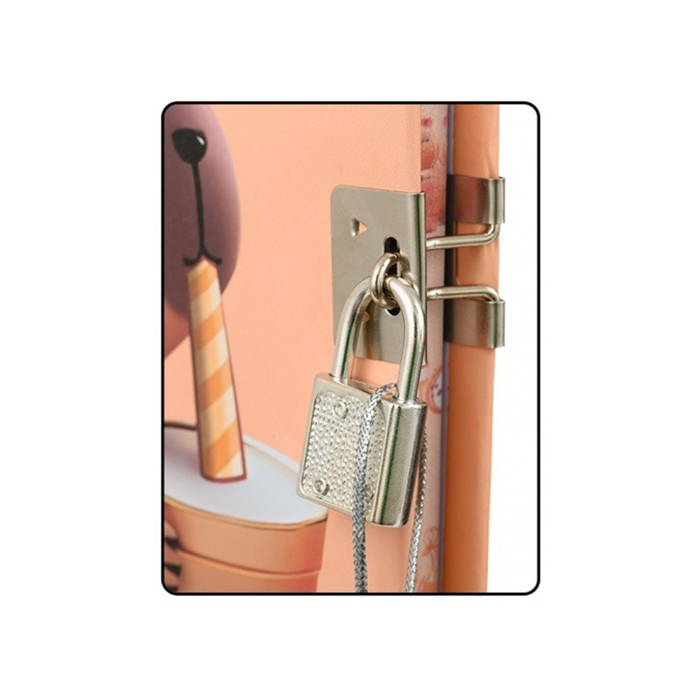 Блокнот детский Basir на замке, формат А5, серия "Капибара", яркая обложка, 80 листов, размер 19*12.5 см